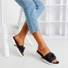 Black flip flops with bow Semuala - Footwear 1
