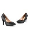 Black glitter pumps on a Candycess stiletto heel - Footwear