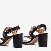 Black high heel sandals with Cangola cutouts - Footwear