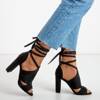 Black high heel sandals with Lanaline upper - Footwear