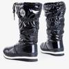 Black insulated patent snow boots Billings - Shoes