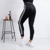 Black insulated sweatpants with stripes PLUS SIZE - Clothing