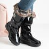 Black insulated women's snow boots from Nordvik - Footwear