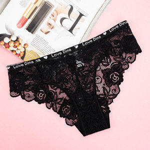 Black lace women's panties - Underwear
