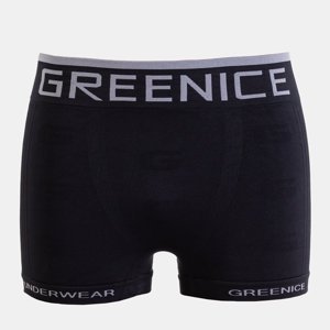 Black men's boxer shorts with inscription - Underwear