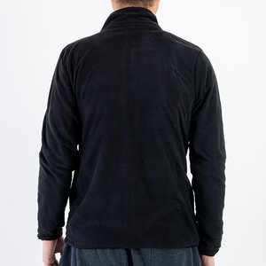 Black men's fleece with pockets - Clothing