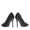 Black pumps on a stiletto heel with silver jets Filia - Footwear