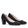 Black pumps on the post with silver Varia elements - Footwear 1