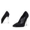 Black pumps with a decorative heel Argenta - Footwear