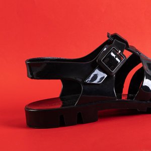 Black rubber sandals for women Gladisy - Footwear