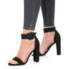 Black sandals on a post with Katie clasp - Footwear 1