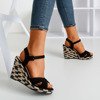 Black sandals on the wedge Porciss - Footwear 1