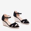 Black sandals on wedge Ficia - Footwear 1
