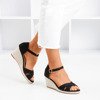 Black sandals on wedge Ficia - Footwear 1