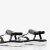 Black sandals with cubic zirconias Niuberg - Footwear