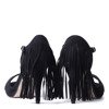 Black sandals with fringed Fredineas - Shoes 1