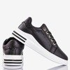 Black sports sneakers with glitter inserts Solesca - Footwear