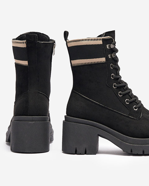 Black stiletto trapper boots Koidoo- Obuwie