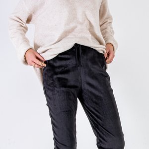 Black velour sweatpants - Clothing