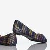 Black women&#39;s ballerinas with colorful Farben finish - Footwear 1