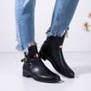 Black women's boots with buckle Fonde - Footwear