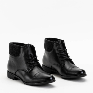 Black women's eco leather boots Opami - Footwear