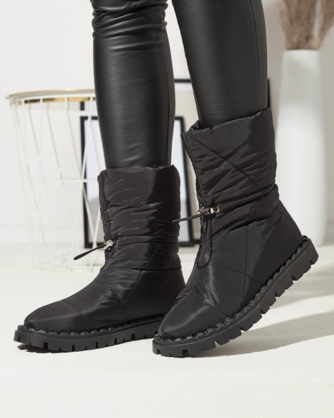 Black women's insulated boots a'la snow boots Kanilo- Footwear