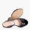 Black women's low-heeled sandals from Fererre - Footwear