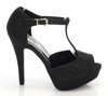 Black women's sandals on a high heel Szqueio - shoes