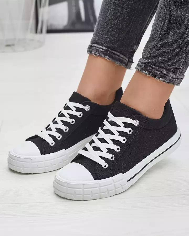 Black women's sneakers, type Sols - Footwear