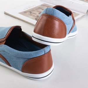 Blue Groman men's denim slip on - Footwear