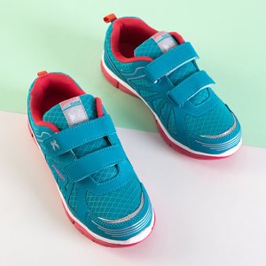 Blue children's sports shoes on a coral sole Frater - Footwear