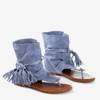 Blue flip-flops with Semara shank - Footwear