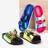 Blue flip flops with holographic finish Sumire - Footwear 1