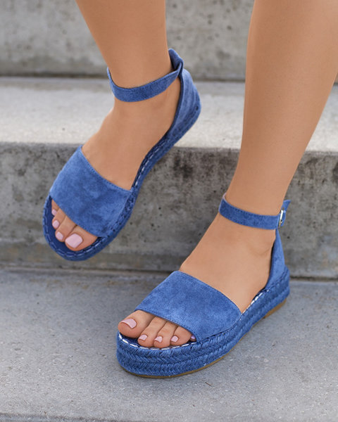 Blue women's platform sandals Sitra - Footwear