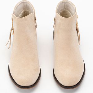Boots of eco suede beige Eksa - Footwear