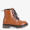 Brown children's eco-leather boots Lesia - Footwear