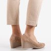 Brown wedge heels with an openwork Polia finish - Footwear