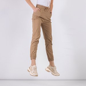 Brown women's cargo pants - Clothing