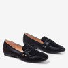 Challa black shiny loafers for women - Footwear
