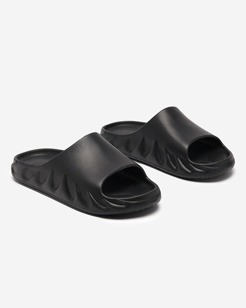 Classic women's black rubber slippers Derika - Footwear