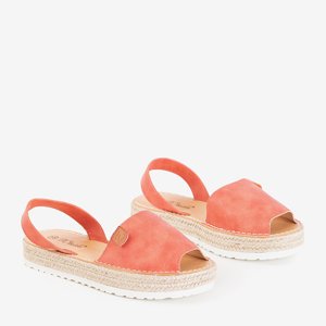 Coral women's sandals on the Zarela platform - Footwear
