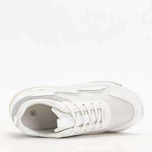Cream women's sports shoes on a wedge Runiso - Footwear