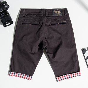 Dark gray men's short shorts - Clothing