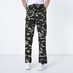 Dark green men's camo pants - Clothing
