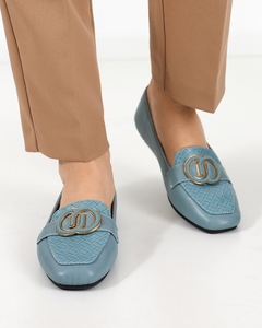 Eco-leather loafers in blue Amida - Footwear