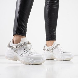 Frewan women's white sports shoes - shoes