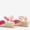 Fuchsia sandals on a wedge a&#39;la espadrilles Jorcia - Footwear 1