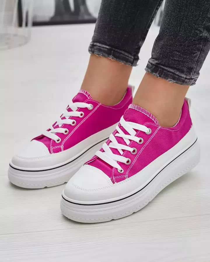 Fuchsia women's sneakers on the platform Veritar - Footwear