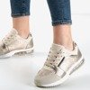 Gold sports shoes with a snake skin Obsession - Footwear 1